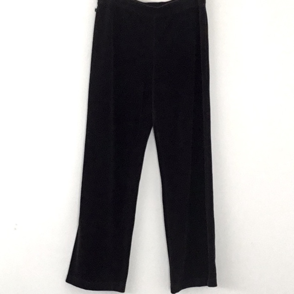 Lauren Ralph Lauren, Black Velour/Velvet Like Pull on Pants, Boot Cut. Boho Y2K